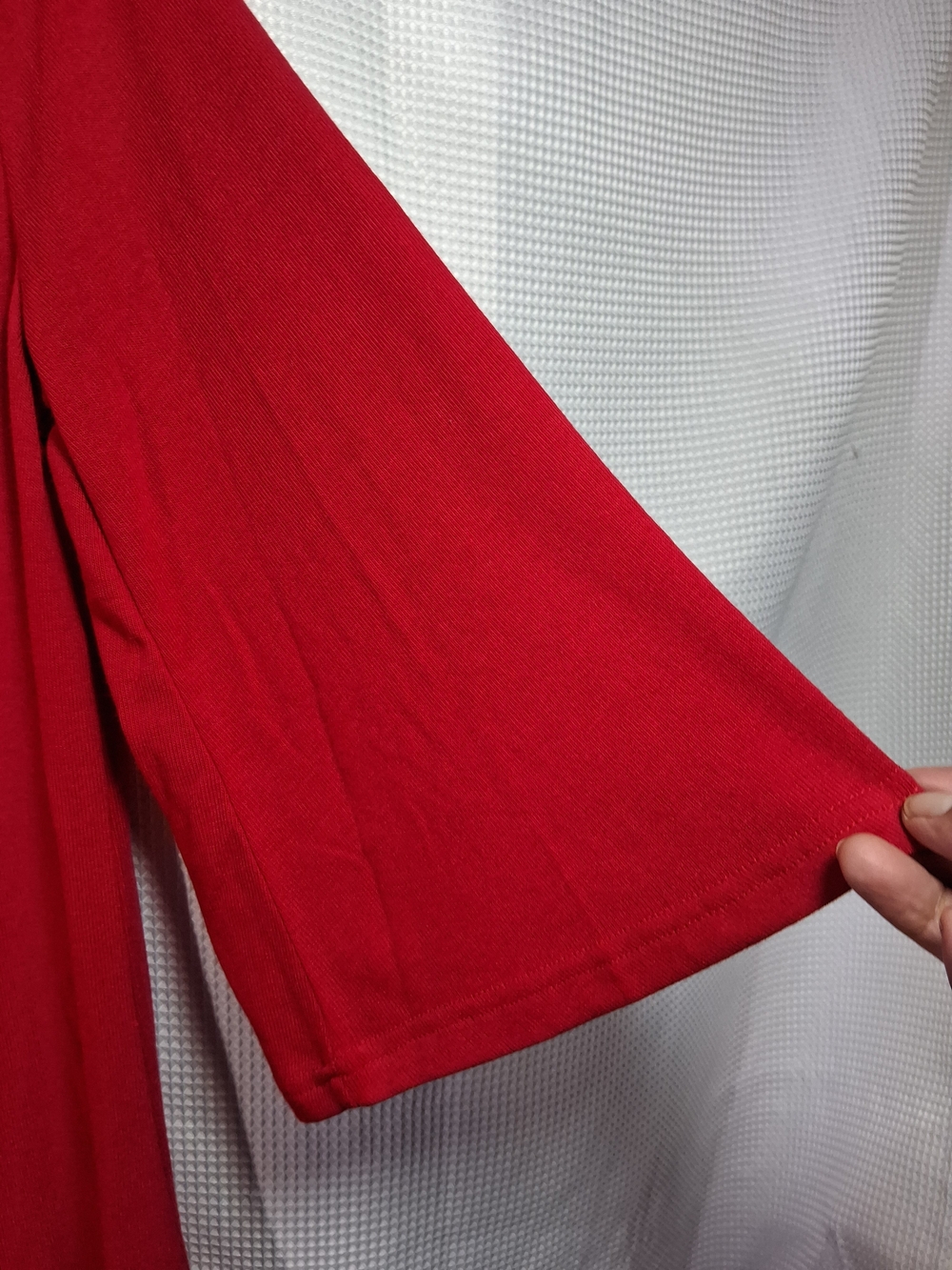 Suzanne Betro Red Layered Ruffle Hem Tunic - Picture 4 of 5